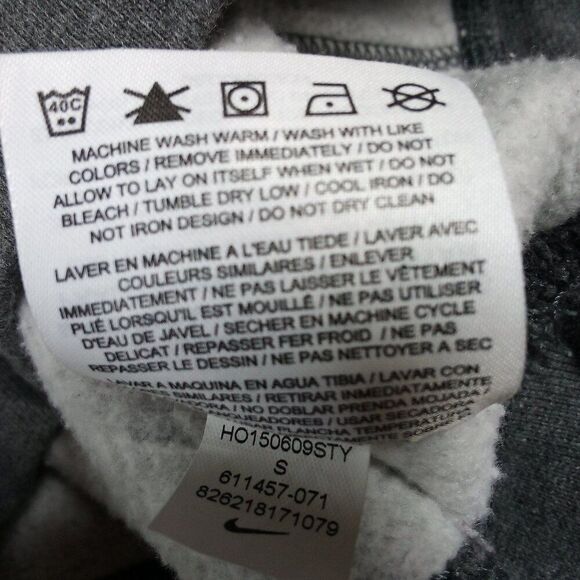 Vintage Nike Small Swoosh Pullover Hoodie Sweatshirt - Picture 8 of 8